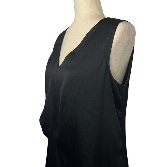 LN DOLAN Left Coast Collection Black Sleeveless V-Neck Draped Tunic Top … - Picture 7 of 11